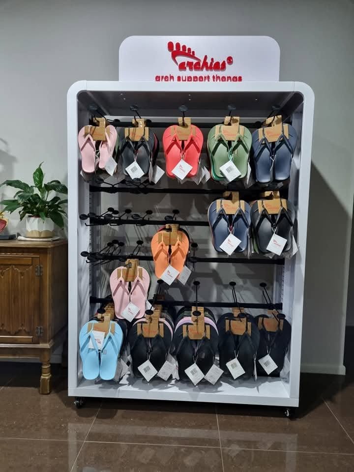Archies arch support thongs available at our clinic